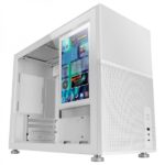 Mars Gaming MC-LCD Case PC Gaming - Schermo LCD IPS da 8" - Supporto per raffreddamento a liquido - Connettività USB-C e USB 3.0 - Ampio spazio di espansione - Colore bianco - immagine 2