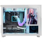 Mars Gaming MC-LCD Case PC Gaming - Schermo LCD IPS da 8" - Supporto per raffreddamento a liquido - Connettività USB-C e USB 3.0 - Ampio spazio di espansione - Colore bianco - immagine 3