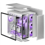 Mars Gaming MC-NOVA Case Gaming - Alluminio aerospaziale - Doppio vetro temperato - Supporto per 12 ventole - Struttura modulare - USB-C - Colori vari - immagine 2