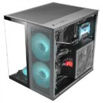 Mars Gaming MC-NOVAM Minitorre - Doppio vetro temperato - Fino a 7 ventole - Modulare - USB-C e USB 3.0 - Compatibile con MicroATX e Mini-ITX - Colore nero - immagine 2