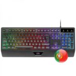 Mars Gaming MCP124 Combo Gaming 3in1 - Tastiera H-Mech RGB - Mouse 3200 DPI Switches HUANO - Tappetino Nanotextile Rainbow - Multipiattaforma - Colore Nero - immagine 2