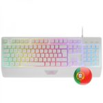 Mars Gaming MCP124 Combo Gaming 3in1 - Tastiera H-Mech RGB - Mouse RGB Switches HUANO - Tappetino Nanotextil Rainbow - Compatibilità multipiattaforma - Colore bianco - immagine 2