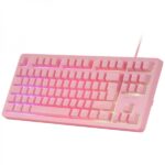 Mars Gaming MCP-RGB3 Combo Gaming 4in1 - Tastiera TKL H-Mech RED - Mouse RGB 3200 DPI - Cuffie FRGB - Tappetino XXL antiscivolo - Colore rosa - immagine 2