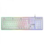 Mars Gaming MCPX Combo Gaming Premium - Tastiera ibrida H-MECH - Mouse 10K DPI ultraleggero - Tappetino XXL - Illuminazione FRGB Rainbow - Colore bianco - immagine 2