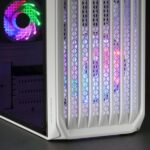 Mars Gaming MC-S2 Case compatto da gaming - Ventilatori FRGB - Supporto per raffreddamento a liquido - Compatibile con Micro-ATX/Mini-ITX - Finestra laterale completa - Colore bianco - immagine 3