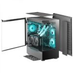 Mars Gaming MC-ULT Case Gaming CUSTOM - Doppio vetro temperato - Supporto E-ATX - Raffreddamento a liquido - Capacità per 9 ventole - Connettività avanzata - Colore nero - immagine 2