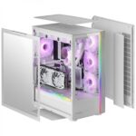Mars Gaming MC-ULT Case Gaming CUSTOM - Doppio vetro temperato - Supporto E-ATX - Capacità per 9 ventole - Spazio di archiviazione XXL - Gestione interna dei cavi - Colore bianco - immagine 2
