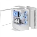 Mars Gaming MC-ULT Case Gaming CUSTOM - Vetro temperato panoramico - Supporto E-ATX - Capacità per 9 ventole - Doppia camera verticale - Connettività USB 3.0 - Colore bianco - immagine 2