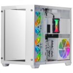 Mars Gaming MCV3 Case personalizzato - Doppia finestra in vetro temperato - Capacità XXL - Struttura modulare - Supporto per raffreddamento a liquido - Colore bianco - immagine 2
