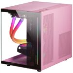 Mars Gaming MC-VIEW Mini tower gaming personalizzata premium - Vetro temperato - Struttura modulare - Supporto per 7 ventole - Compatibile MicroATX/Mini-ITX - Colore rosa - immagine 2