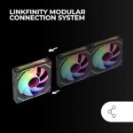 Mars Gaming MF-LINKFINITY Ventola modulare PWM - Illuminazione Infinity Mirror 360° - Connessione modulare LINKFINITY - Controllo PWM - Installazione semplice - Colore nero - immagine 3