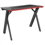 Mars Gaming MGD100RGB Tavolo da gioco - Illuminazione RGB con telecomando - Struttura in acciaio - Piano in fibra di carbonio - Supporti per cuffie e bevande - Tappetino XXL - Colore nero - immagine 2