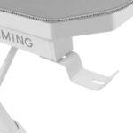 Mars Gaming MGDXL Tavolo da gaming - Spazio per 3 monitor - Struttura in acciaio a Y - Supporta 100 kg - Finitura in fibra di carbonio - Gestione dei cavi - Colore bianco - immagine 4