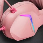 Mars Gaming MH122 Cuffie da gioco - Suono Hi-Fi Ultra-Bass - Illuminazione FRGB - Cancellazione passiva del rumore - Compatibilità multipiattaforma - Colore rosa - immagine 3