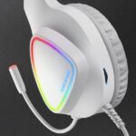 Mars Gaming MH122 Cuffie da gioco - Suono Hi-Fi Ultra-Bass - Illuminazione FRGB - Cancellazione passiva del rumore - Compatibilità totale - Colore bianco - immagine 3
