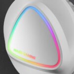 Mars Gaming MH122 Cuffie da gioco - Suono Hi-Fi Ultra-Bass - Illuminazione FRGB - Cancellazione passiva del rumore - Compatibilità totale - Colore bianco - immagine 4