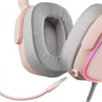 Mars Gaming MHAX Cuffie da gioco - Illuminazione RGB Flow - Driver Hi-Fi da 53 mm - Microfono rimovibile - Cuscinetti AIR - Compatibili con più piattaforme - Colore rosa - immagine 3