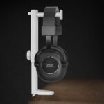 Mars Gaming MHH2 Supporto per cuffie - Installazione doppia - Rotazione a 360º - Fissaggio cavi - Presa salda - Bianco - Colore bianco - immagine 3