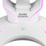 Mars Gaming MHHPRO Accessorio 3 in 1 - Supporto per cuffie - Bungee per mouse - 2 porte USB 3.0 - Illuminazione RGB Flow 10 modalità - Controllo tattile - Colore bianco - immagine 3