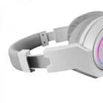 Mars Gaming MHW-100 Cuffie wireless - Suono avvolgente - Illuminazione ARGB - 40 ore di autonomia - Microfono ENC rimovibile - Connessione 2.4GPRO senza latenza - Colore bianco - immagine 2
