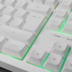 Mars Gaming MK023 Tastiera da gioco - Tecnologia H-Mech RED - Illuminazione FRGB LED - Anti-Ghosting - Compatibilità universale - Struttura robusta - Portoghese - Colore bianco - immagine 3