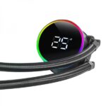 Mars Gaming ML-LCD360 Raffreddamento liquido ARGB - Dissipazione superiore - Ventilatori ARGB 120 mm - Schermo LCD - TDP 600 W - Tubi in teflon - Multisocket universale - Colore nero - immagine 2