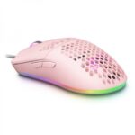 Mars Gaming MMAXP Mouse da gioco - Sensore 12400 DPI - Illuminazione RGB Chroma - Interruttori HUANO - Cavo Feather - Colore rosa - immagine 2
