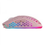 Mars Gaming MMW3 Mouse wireless ultraleggero - RGB Flow - Sensore ottico 3200 DPI - Interruttori HUANO - Batteria ricaricabile - Design ergonomico Rosa - Colore Rosa - immagine 2