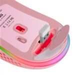 Mars Gaming MMW3 Mouse wireless ultraleggero - RGB Flow - Sensore ottico 3200 DPI - Interruttori HUANO - Batteria ricaricabile - Design ergonomico Rosa - Colore Rosa - immagine 3