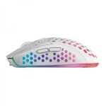 Mars Gaming MMW3 Mouse wireless ultraleggero - Illuminazione RGB Flow - Sensore ottico 3200 DPI - Interruttori meccanici HUANO - Batteria ricaricabile - Colore bianco - immagine 2