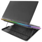 Mars Gaming MNBC13 Base di raffreddamento - 13 ventole ultrasilenziose - Illuminazione RGB personalizzabile - Display LCD - 2 porte USB - Colore nero - immagine 3