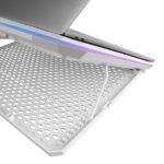 Mars Gaming MNBC13 Base di raffreddamento avanzata - 13 ventole ultrasilenziose - Illuminazione RGB personalizzabile - 2 porte USB - Colore bianco - immagine 3