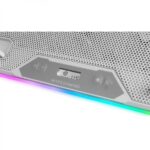 Mars Gaming MNBC13 Base di raffreddamento avanzata - 13 ventole ultrasilenziose - Illuminazione RGB personalizzabile - 2 porte USB - Colore bianco - immagine 4