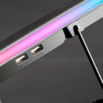 Mars Gaming MNBC6 Base di raffreddamento - Illuminazione ARGB 10 modalità - Griglia metallica - Supporto ergonomico 7 posizioni - 3 ventole con pannello LCD - 2 porte USB 2.0 - Colore nero - immagine 4
