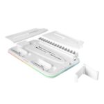 Mars Gaming MPS5-B2 Supporto multifunzione per PS5 - Doppia ricarica - Raffreddamento silenzioso - Illuminazione RGB - Supporto per cuffie - Organizer per 15 giochi - Colore bianco - immagine 4