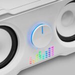 Mars Gaming MSX MS22 Sistema audio - Potenza 35 W - Sistema 2.2 con 4 driver - DSP avanzato - Effetto RGB Flow - Connettore jack universale - Colore bianco - immagine 3