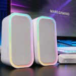 Mars Gaming MS-OM Altoparlanti - Audio 20W - Chipset DSP - Illuminazione RGB - Bluetooth 5.3 - AUX-IN - Controllo intuitivo - Compatibilità universale - Colore bianco - immagine 3