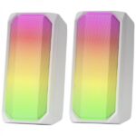 Mars Gaming MSRGB Altoparlanti da gioco - Potenza 15 W - RGB FULL MESH - Bluetooth 5.0 - DSP Audio multi-livello - Centralina di controllo touch - Colore bianco - immagine 2