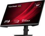 Monitor Viewsonic 24" VG2408A-MHD LED IPS FullHD - 16:9 - VGA - HDMI - DisplayPort - Altoparlanti - Regolabile in altezza - Colore nero - immagine 2