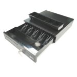 AVPos CASH-U280 Cassetto portamonete automatico da 41 cm - 5 posizioni per banconote - 8 posizioni per monete - RJ11 - Colore nero - immagine 2