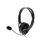 Coolbox CoolChat U1 Cuffie con microfono - Archetto regolabile - Cuscinetti imbottiti - Controllo del volume - Cavo da 2 m - Colore nero - immagine 2