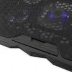 Coolbox NCP17-V5 Base di raffreddamento per laptop fino a 17,3" - 5 ventole - 4 posizioni di inclinazione - Illuminazione LED blu - 2 porte USB 2.0 - immagine 4