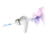 Energy Sistem Auricolari ANC -30dB - Quad Mic - Bluetooth 5.4 - 25 ore di autonomia - IPX4 - Plastica riciclata - Colore bianco - immagine 3