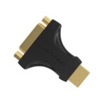 Vention Adattatore HDMI a DVI - Placcato in oro - Doppia direzione - Risoluzione 1080P@60Hz - Rivestimento in PVC - Colore nero - immagine 2