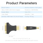 Vention Adattatore HDMI a DVI - Placcato in oro - Doppia direzione - Risoluzione 1080P@60Hz - Rivestimento in PVC - Colore nero - immagine 5