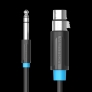 5 mm a XLR - Connettore stereo - Materiale PVC resistente - Alta qualità del suono - Colore nero