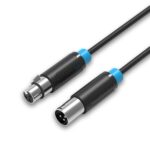 Cavo microfonico XLR Vention - Connettori placcati in oro - Conduttore in bronzo smaltato - Colore nero - immagine 2