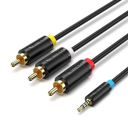 5 mm a 3 RCA - Connessione versatile - Compatibile con TV di vecchia generazione - Colore nero