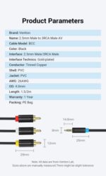 Cavo Vention da jack 2,5 mm a 3 RCA - Connessione versatile - Compatibile con TV di vecchia generazione - Colore nero - immagine 5
