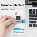 Lettore di schede Vention 2-in-1 USB 3.0 A+C - Alluminio metallizzato - Supporta SD/TF - Capacità 512 GB - Lettura doppia - Colore grigio - immagine 3